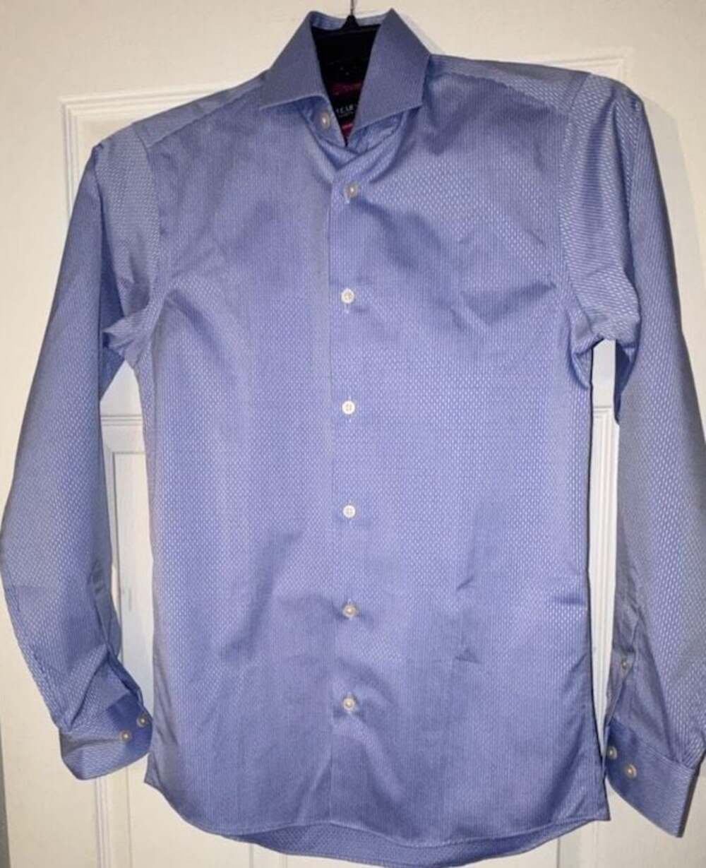 Awearness Kenneth Cole Men's Non-Iron Slim Fit Blue Dress Shirt 14.5 32/33